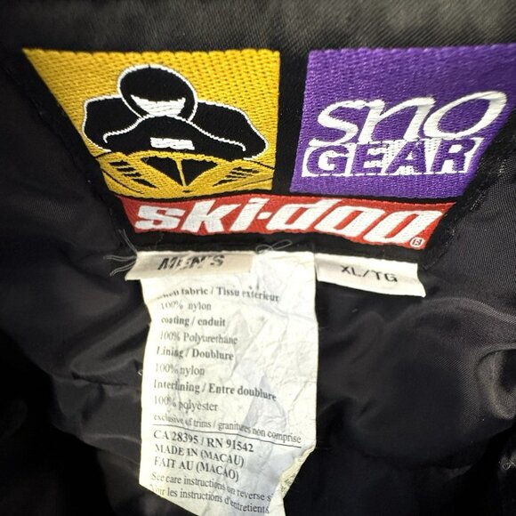 Vintage Ski-Doo Snowmobile Jacket Coat Men’s XL Sno Gear Winter Red Black - Picture 9 of 9